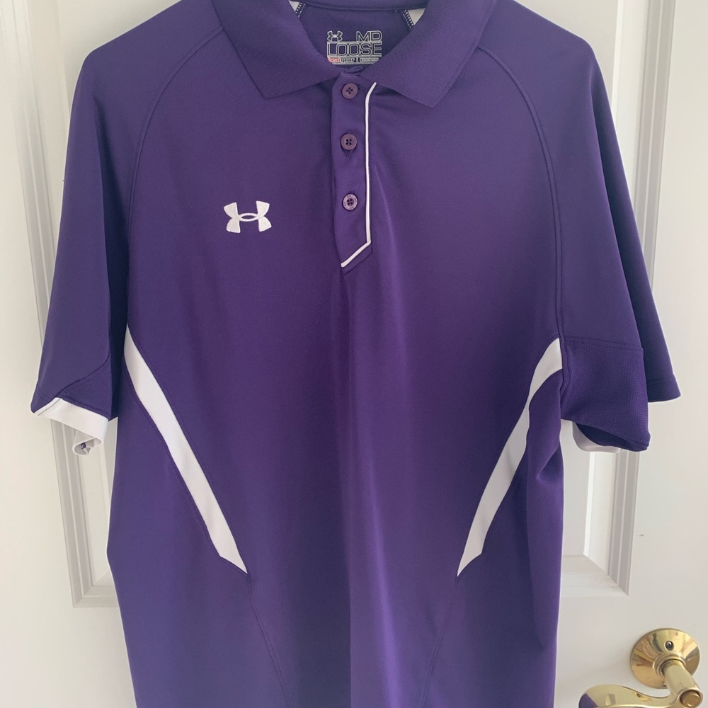 Mens Under Armour Polo in Purple.  Size M $15